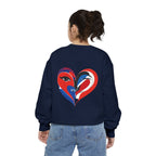 Heart Portrait Sweatshirt Artistic Dual-Face Love Graphic