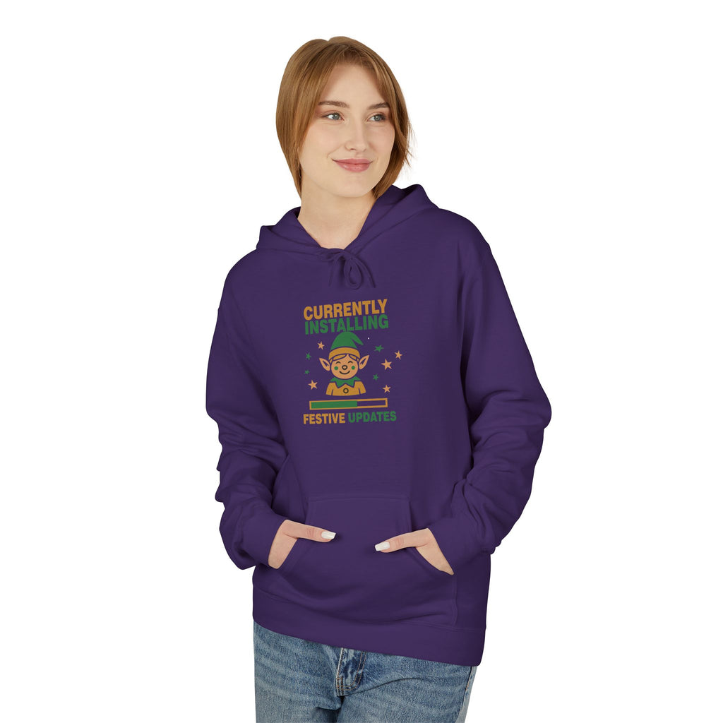 Holiday Hoodie "Currently Installing Festive Updates" Gingerbread Sweatshirt