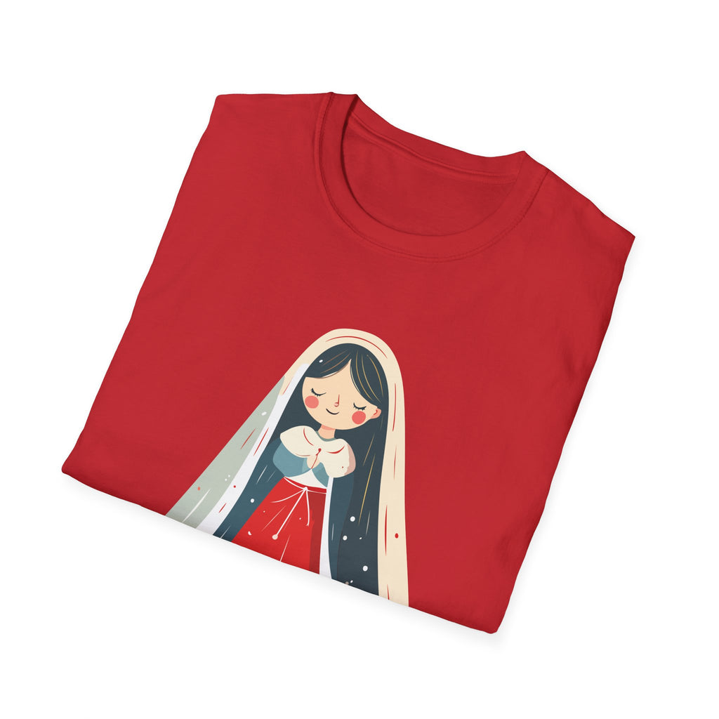 Virgin Mary Illustration T-Shirt — Cute Nativity Tee