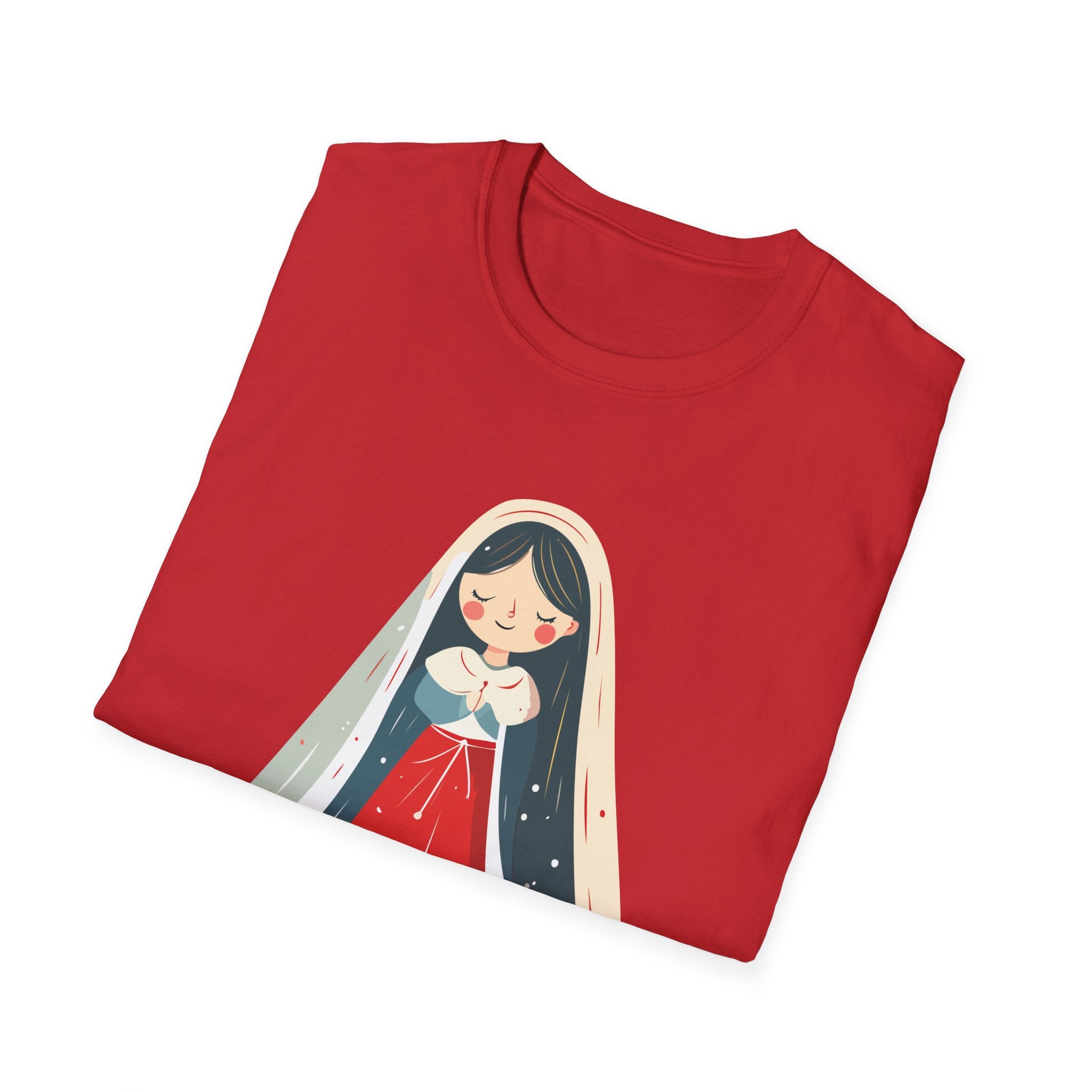 Virgin Mary Illustration T-Shirt — Cute Nativity Tee