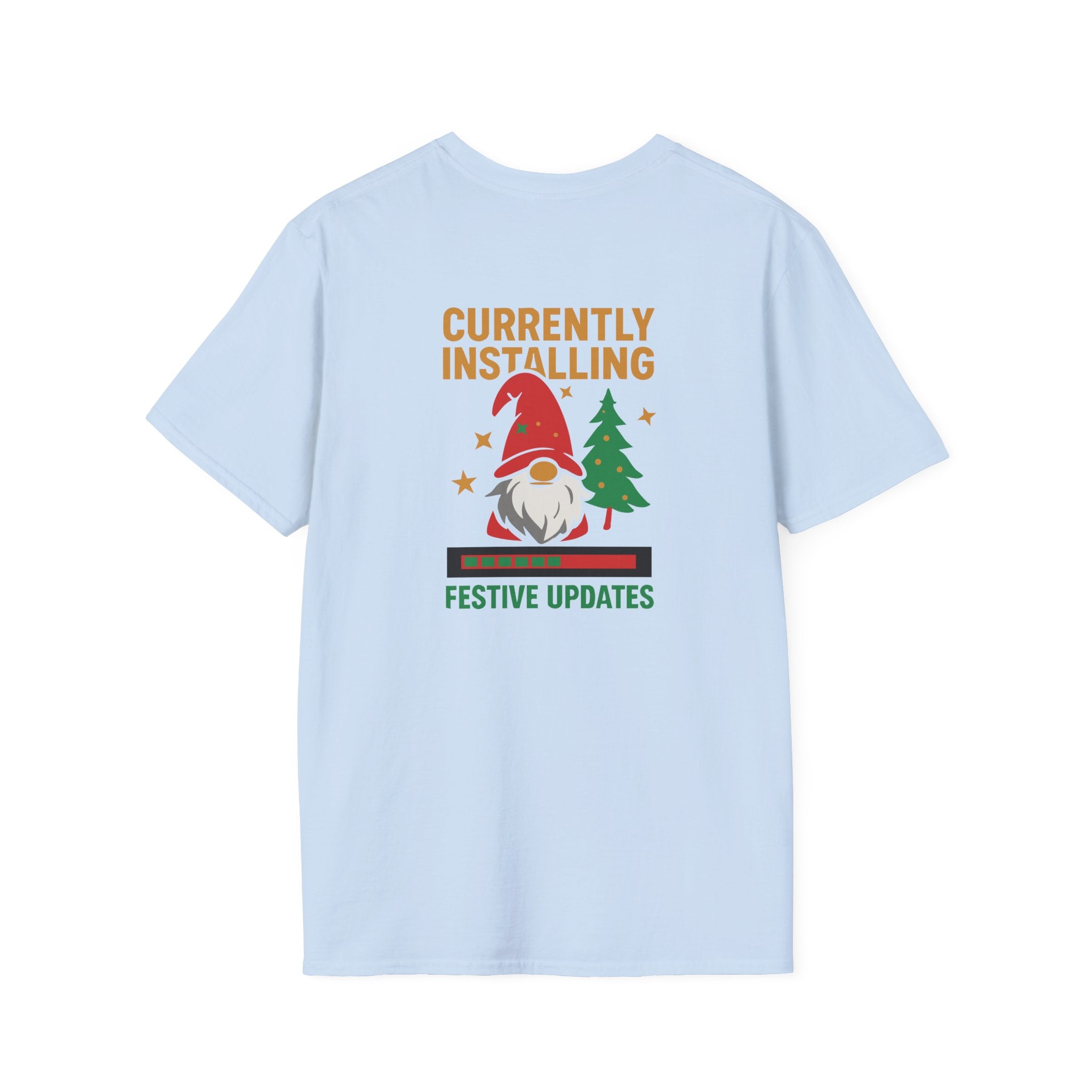 Currently Installing Festive Updates Christmas T-Shirt Holiday Gnome Tee