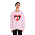 Valentine Couple Heart Crewneck Sweatshirt
