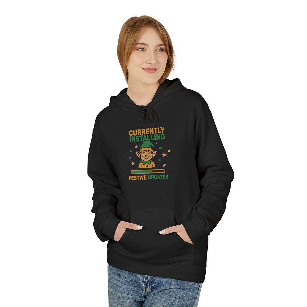 Holiday Hoodie "Currently Installing Festive Updates" Gingerbread Sweatshirt