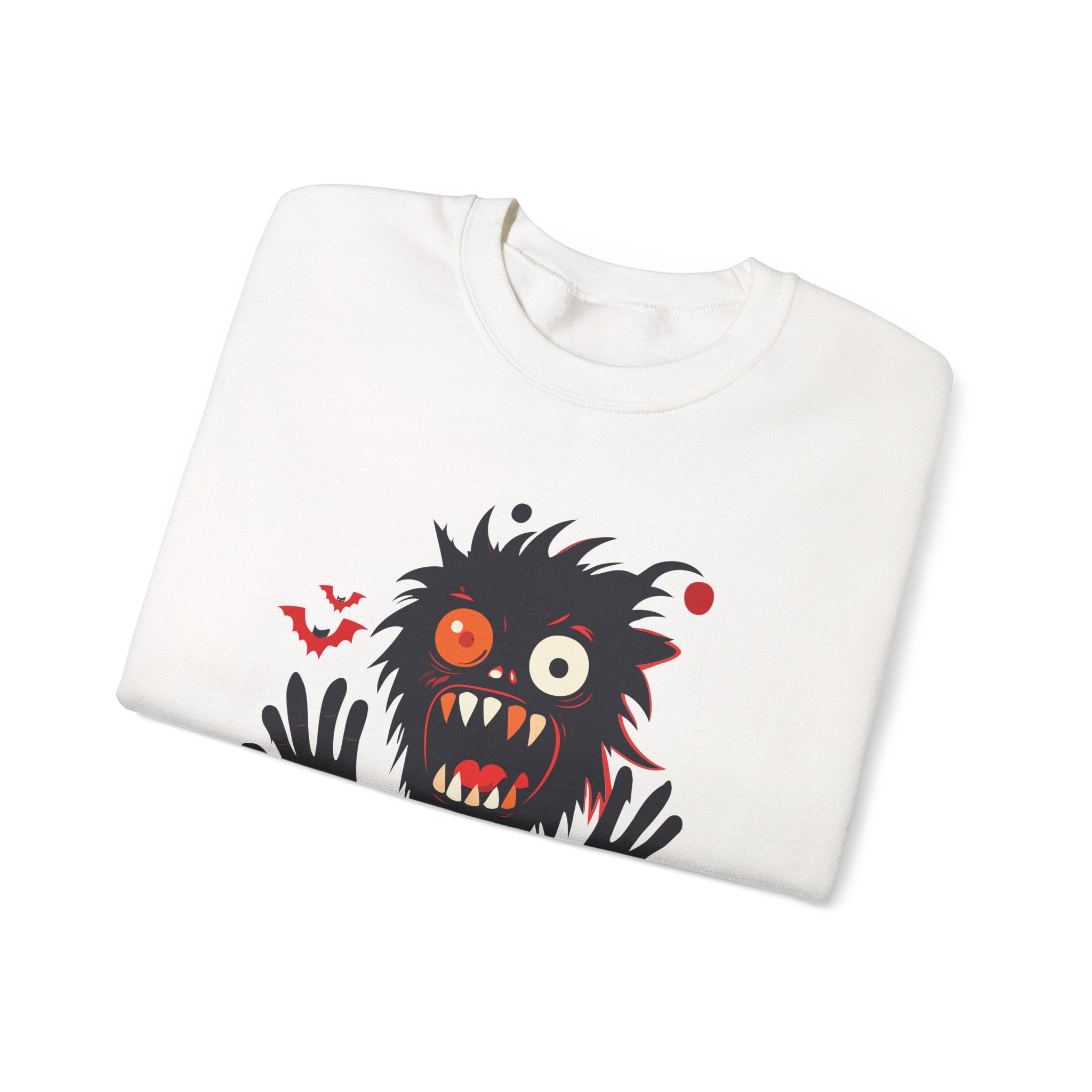 Halloween Monster Crewneck Sweatshirt Spooky Cute Monster Graphic