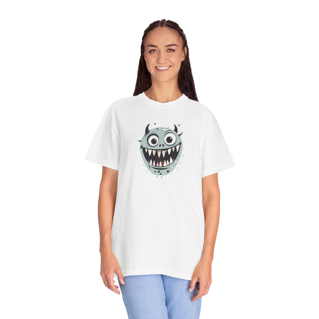 Monster Face T-Shirt Cute Scary Cartoon Graphic Tee