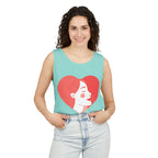 Heart Profile Tank Top — Minimal Feminine Love Graphic