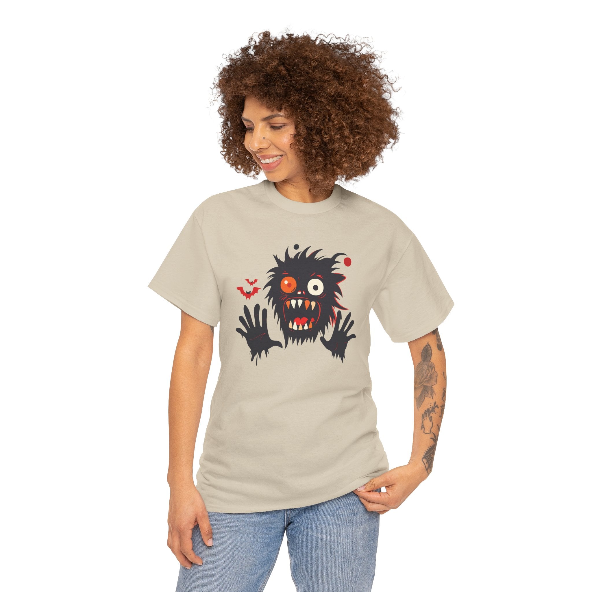 Monster Face T-Shirt Scary Creepy Graphic Tee (Halloween)