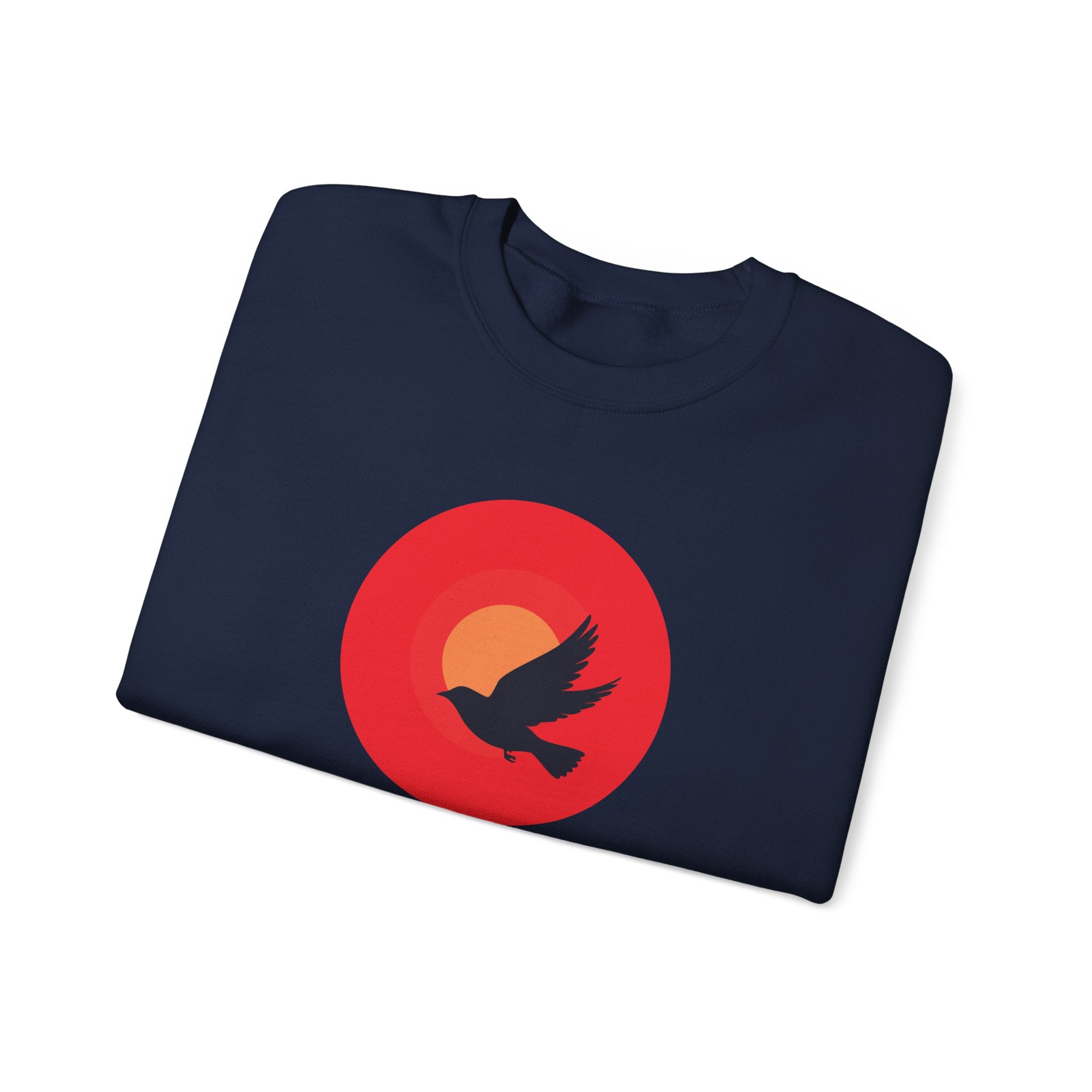 Copy of Bird silhouette sunset Sweatshirt | bird circle sunrise design
