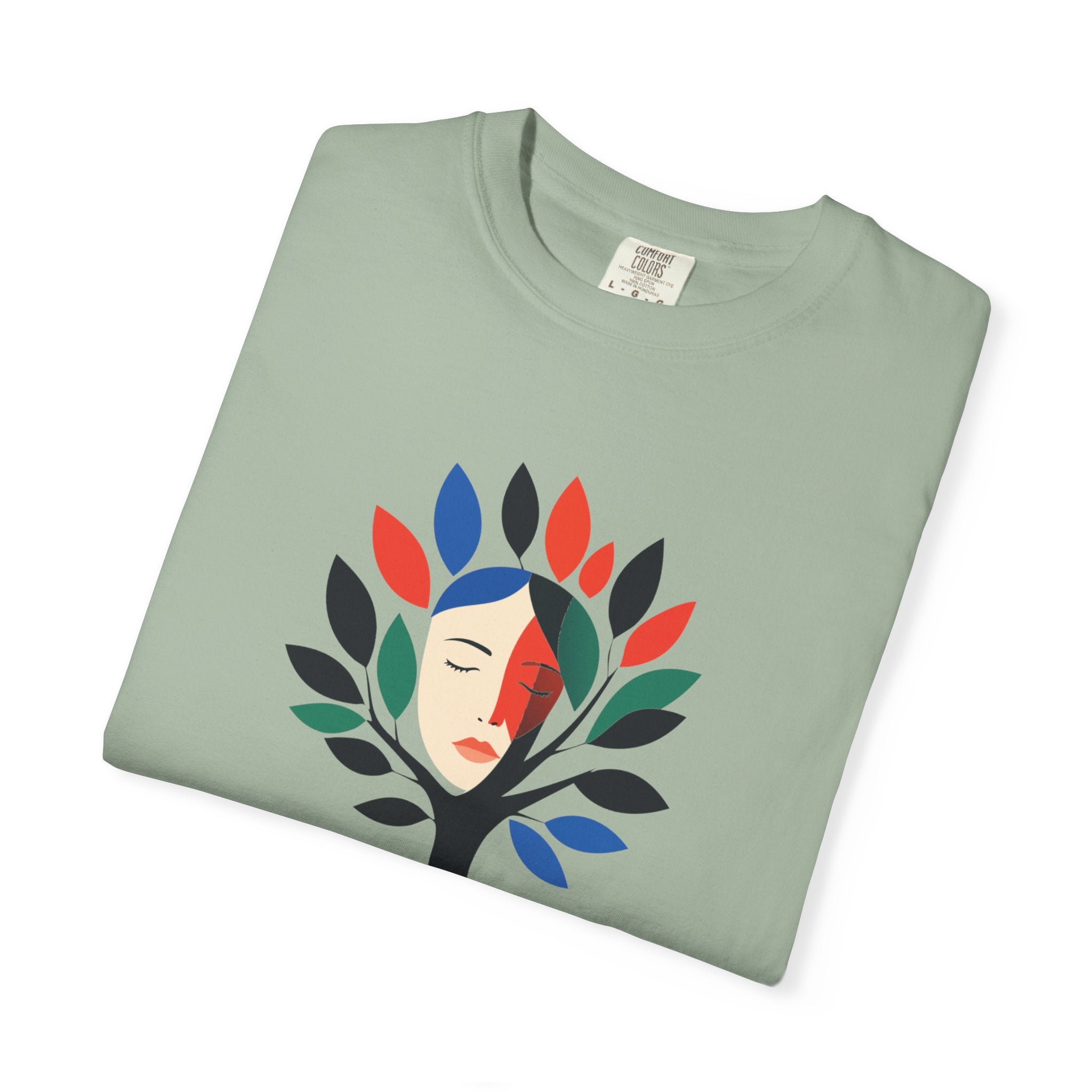 Tree of Faces T-Shirt Colorful Abstract Tree Graphic Tee