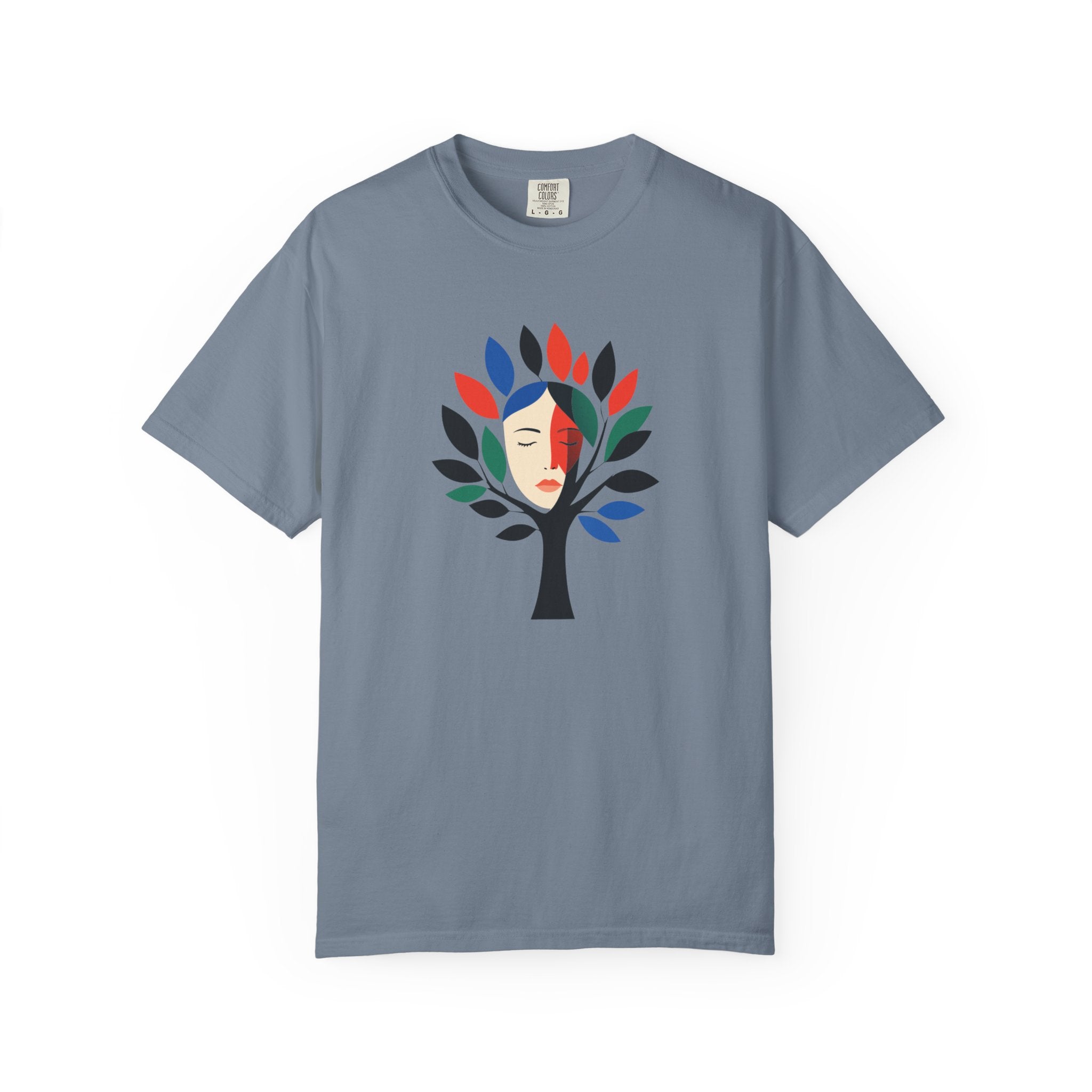 Tree of Faces T-Shirt Colorful Abstract Tree Graphic Tee