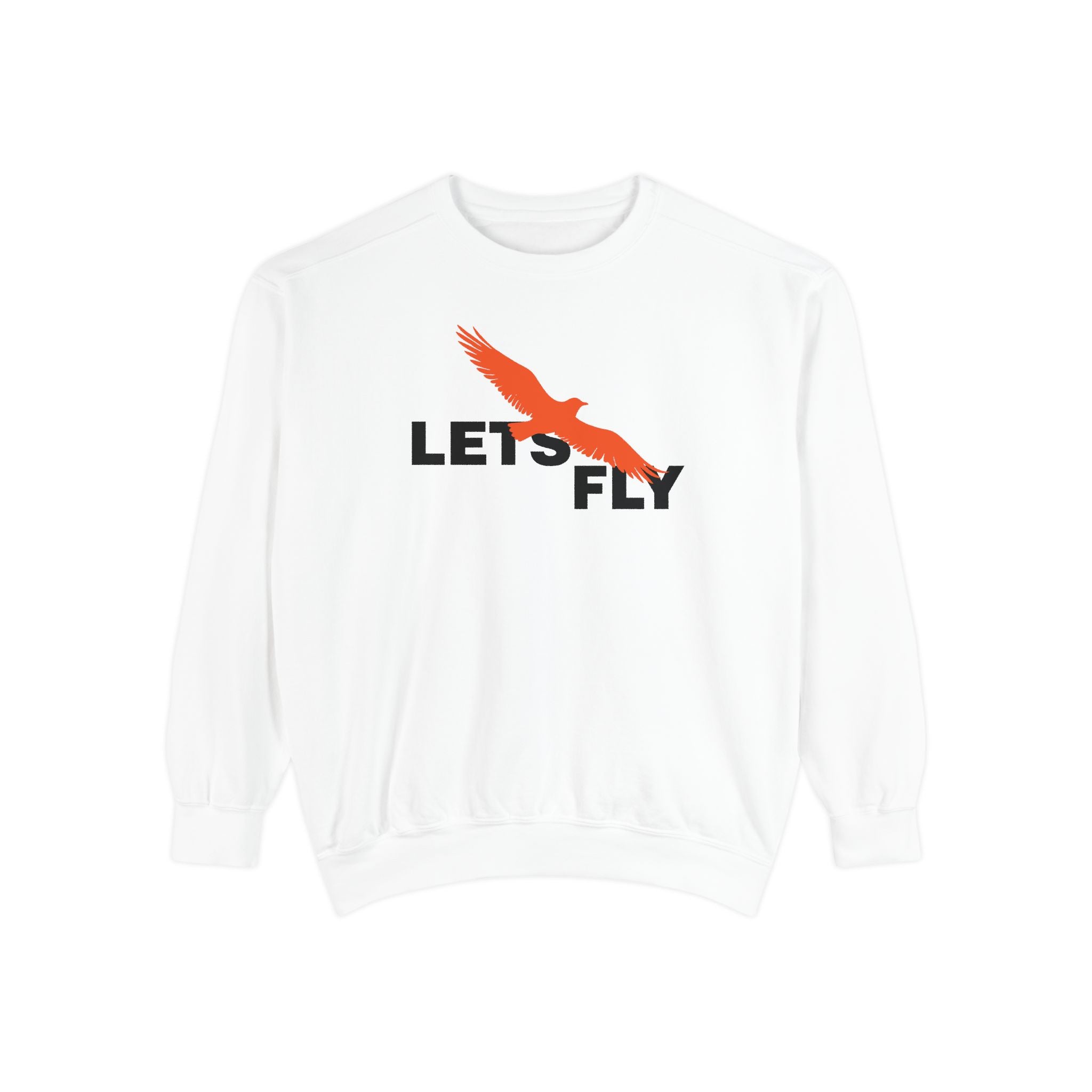 Let's Fly Sweatshirt — Graphic Bird Crewneck for Adventure Lovers