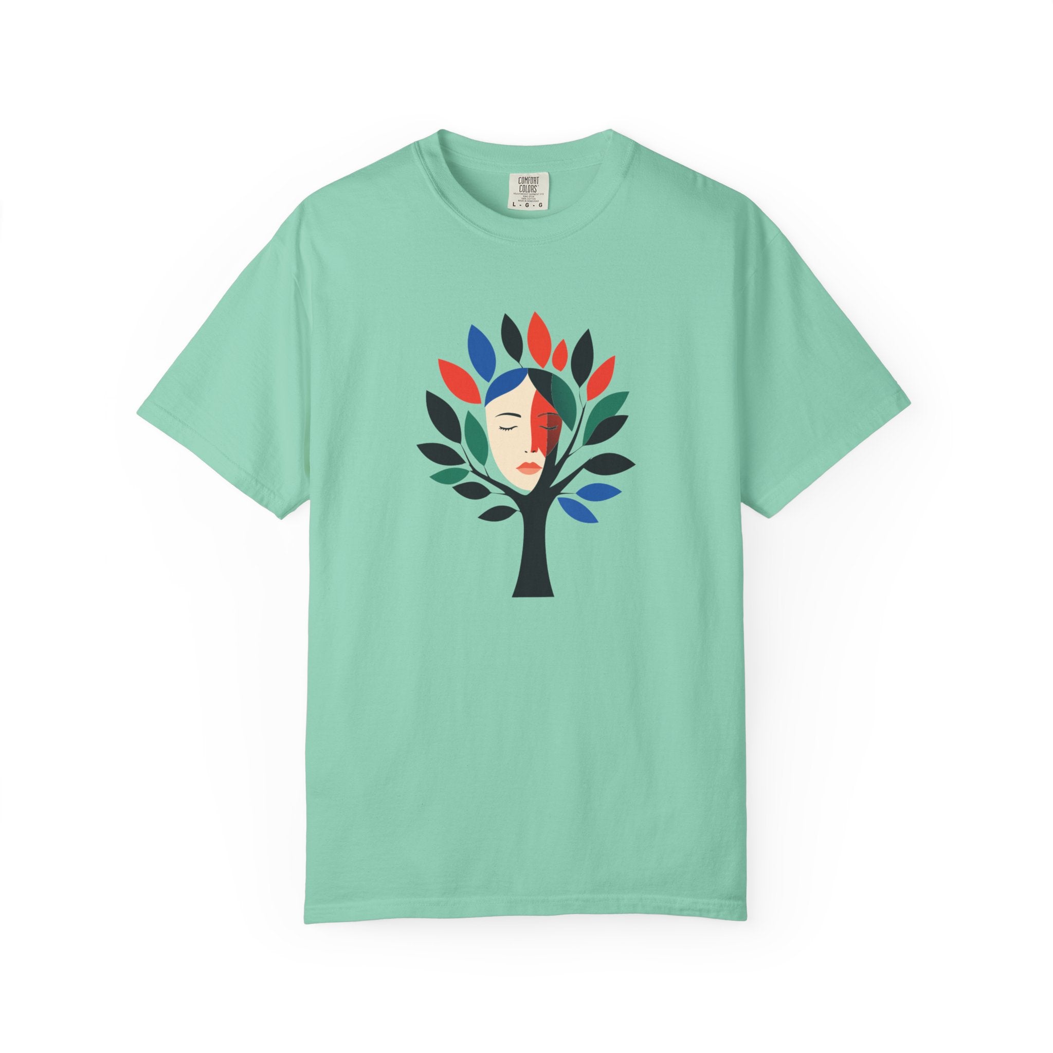 Tree of Faces T-Shirt Colorful Abstract Tree Graphic Tee