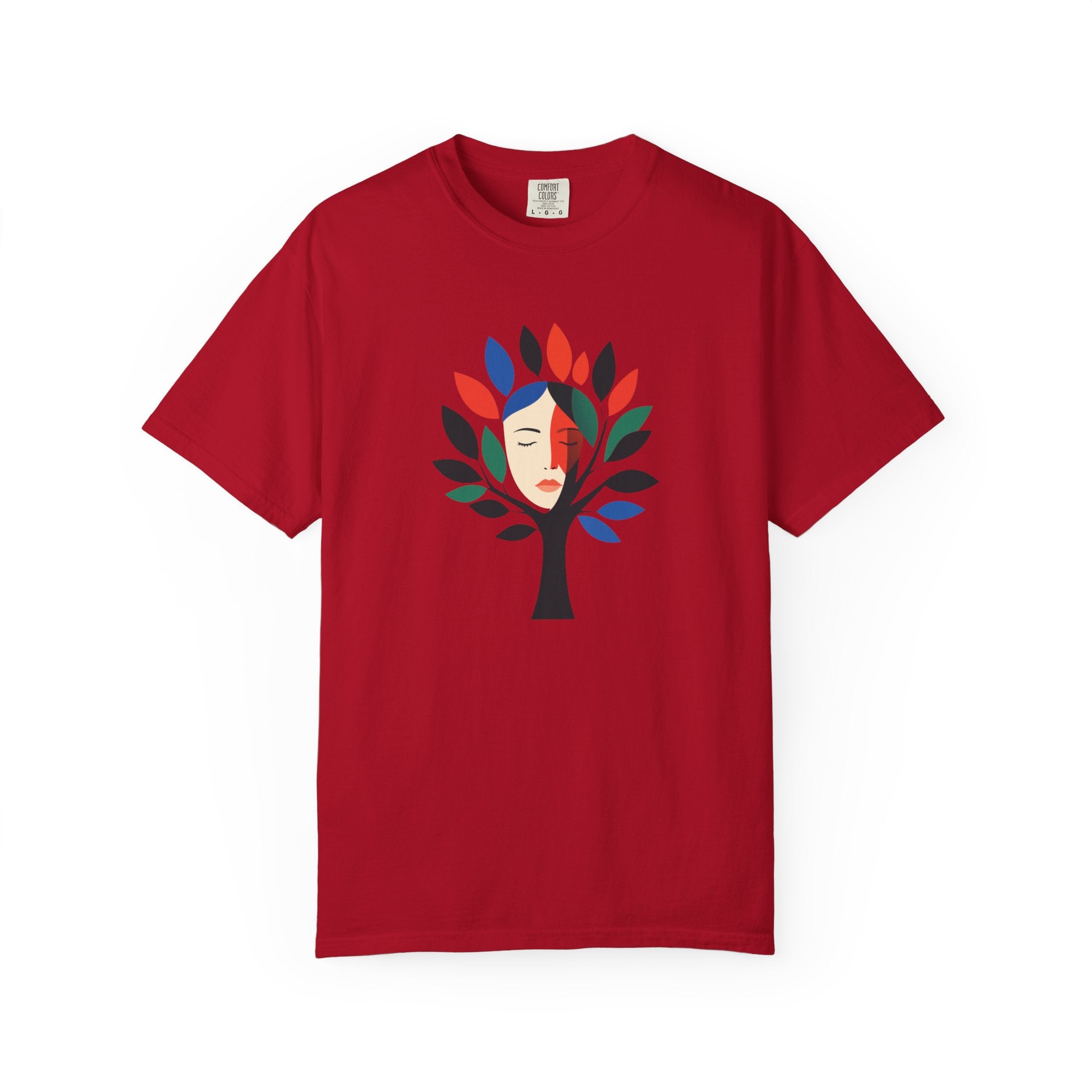 Tree of Faces T-Shirt Colorful Abstract Tree Graphic Tee