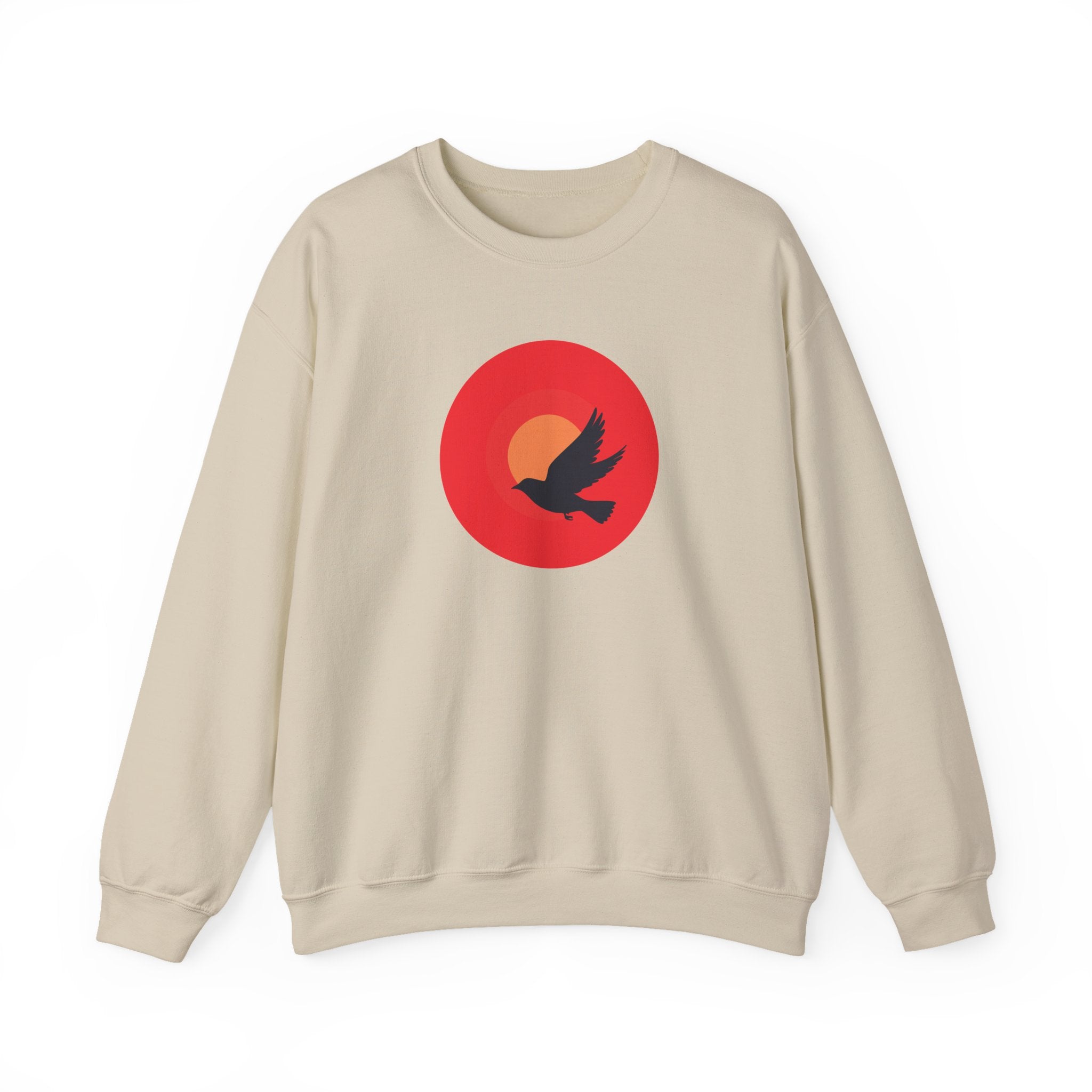 Copy of Bird silhouette sunset Sweatshirt | bird circle sunrise design