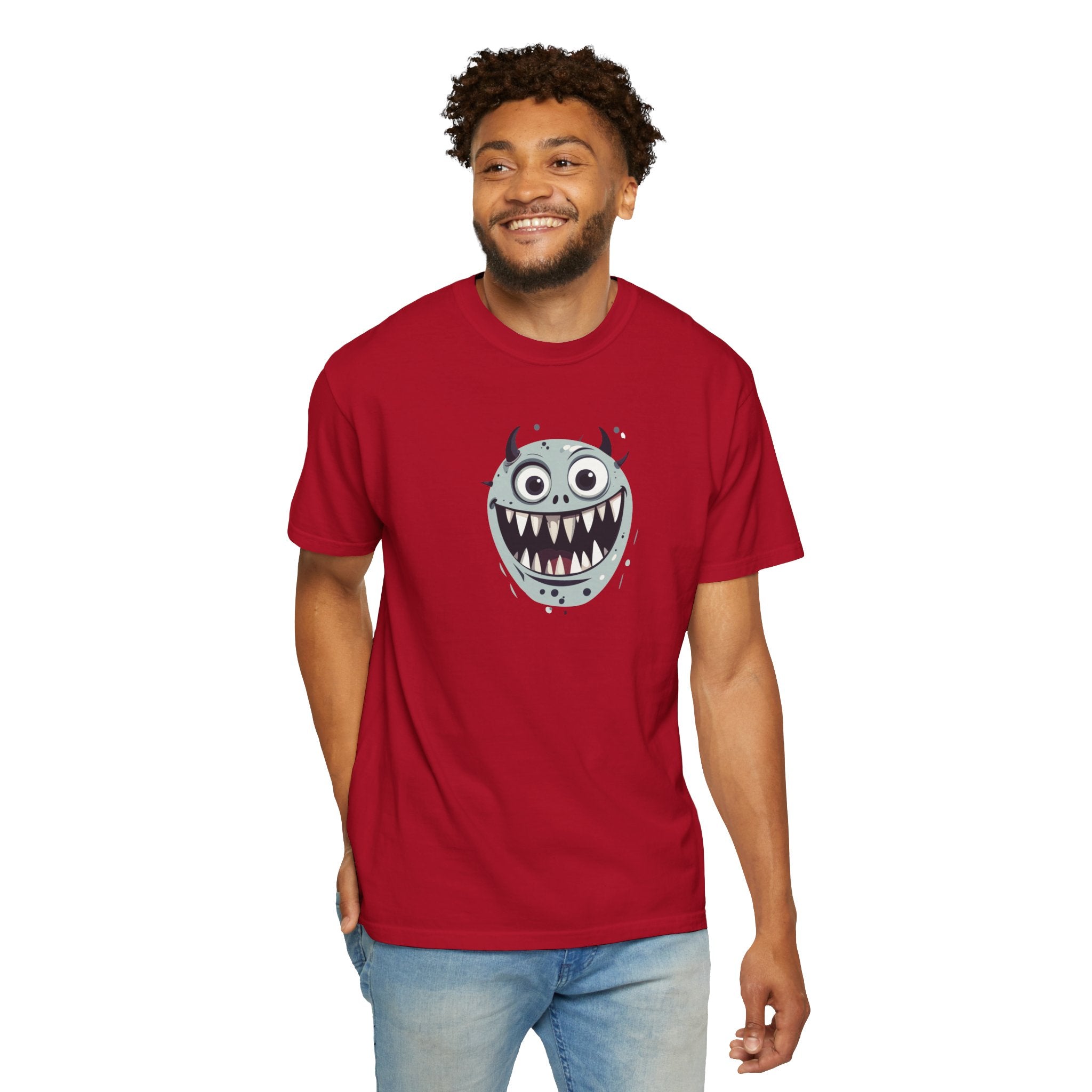 Monster Face T-Shirt Cute Scary Cartoon Graphic Tee