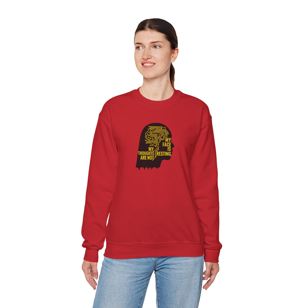 Crewneck Sweatshirt "My Thoughts Are Not Resting" Silhouette Graphic