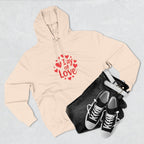 Christmas Wear-Valentine "Day of Love" Hoodie - Heart Graphic Pullover