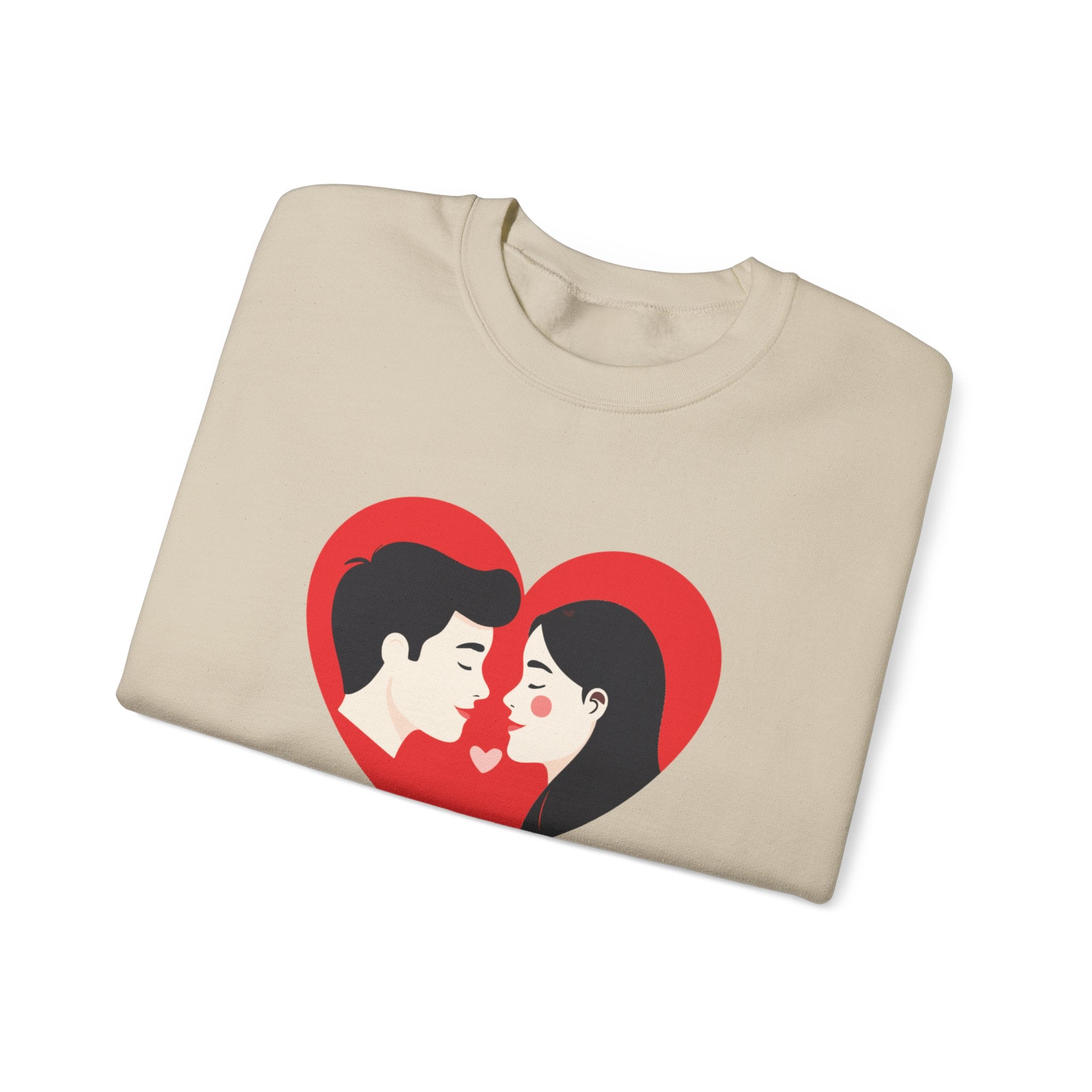 Valentine Couple Heart Crewneck Sweatshirt
