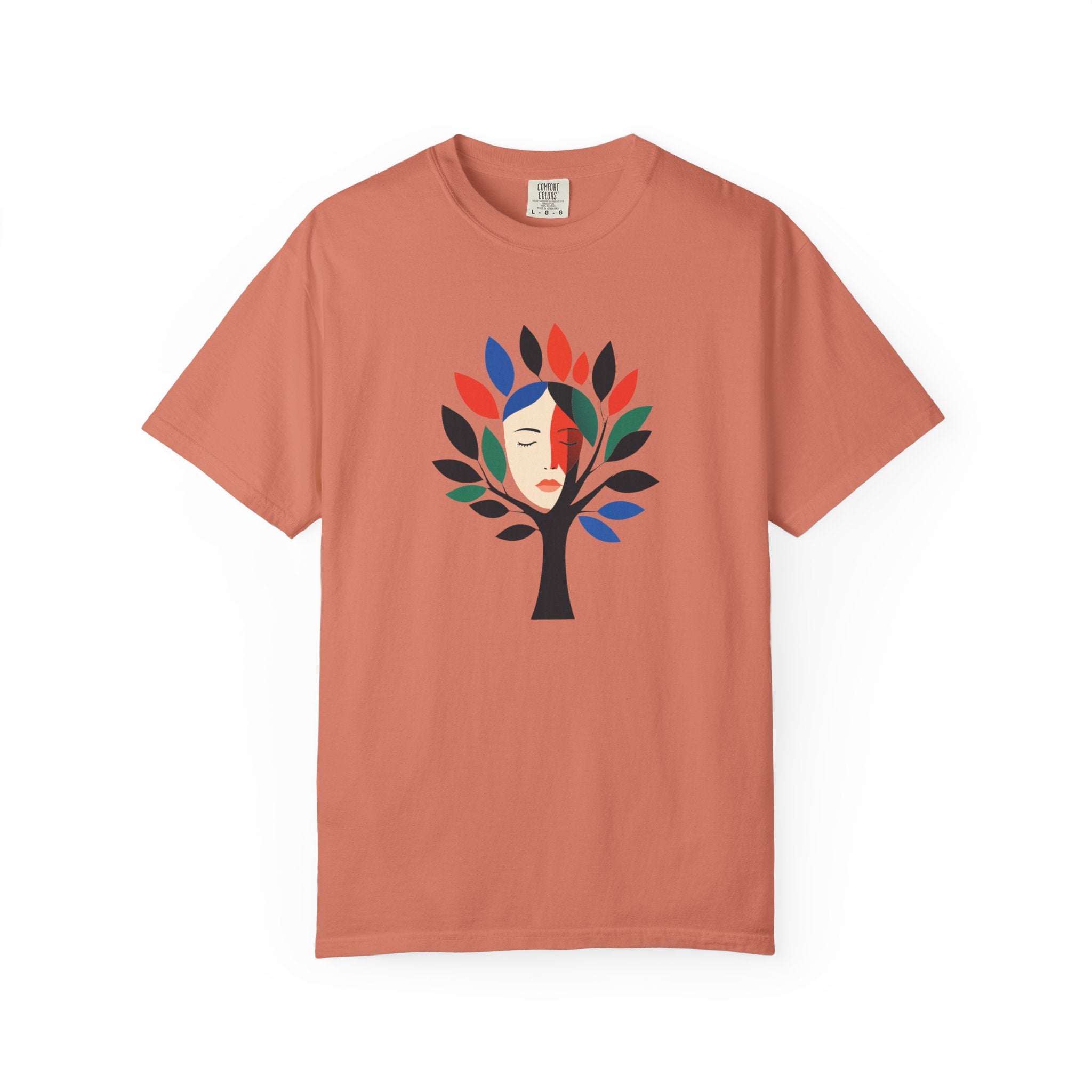 Tree of Faces T-Shirt Colorful Abstract Tree Graphic Tee