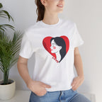 T-Shirt Retro Woman in Heart 'Love' Graphic Tee