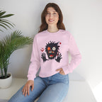 Halloween Monster Crewneck Sweatshirt Spooky Cute Monster Graphic