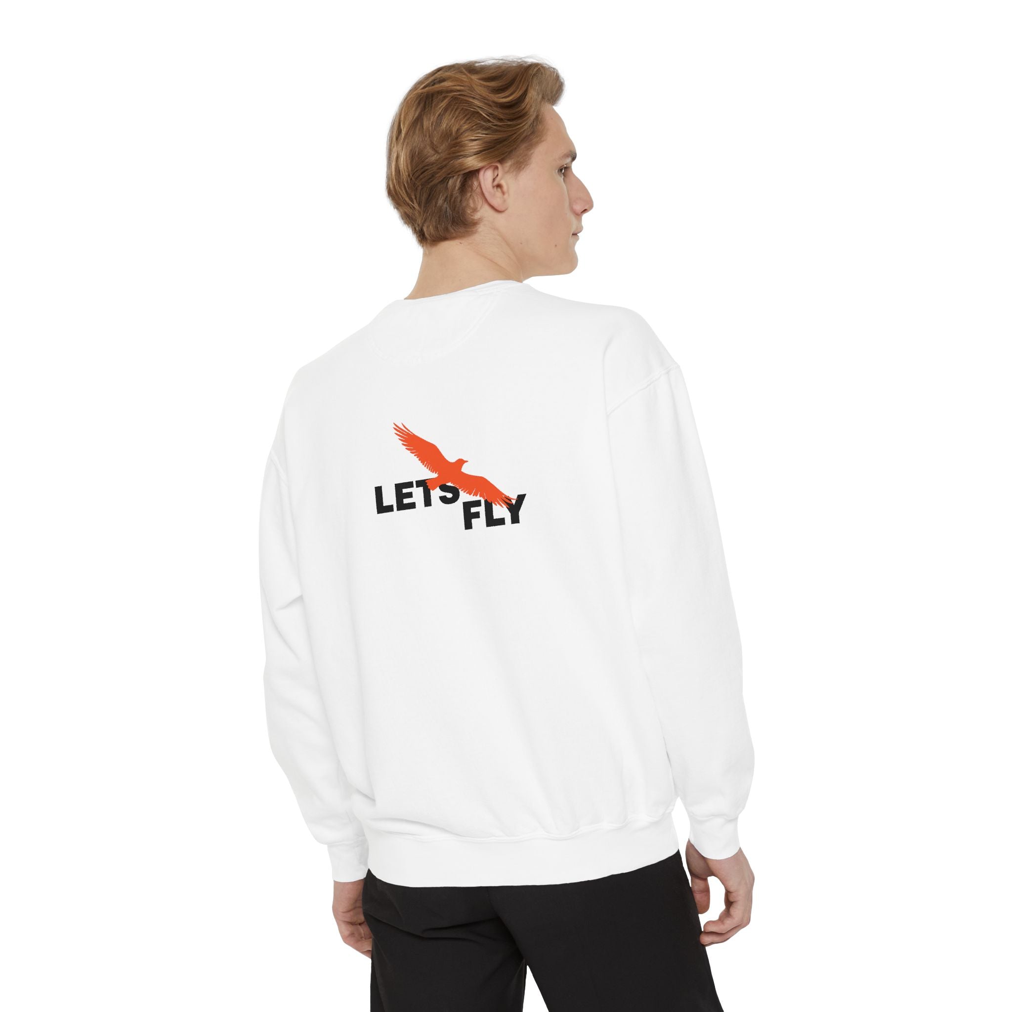 Let's Fly Sweatshirt — Graphic Bird Crewneck for Adventure Lovers