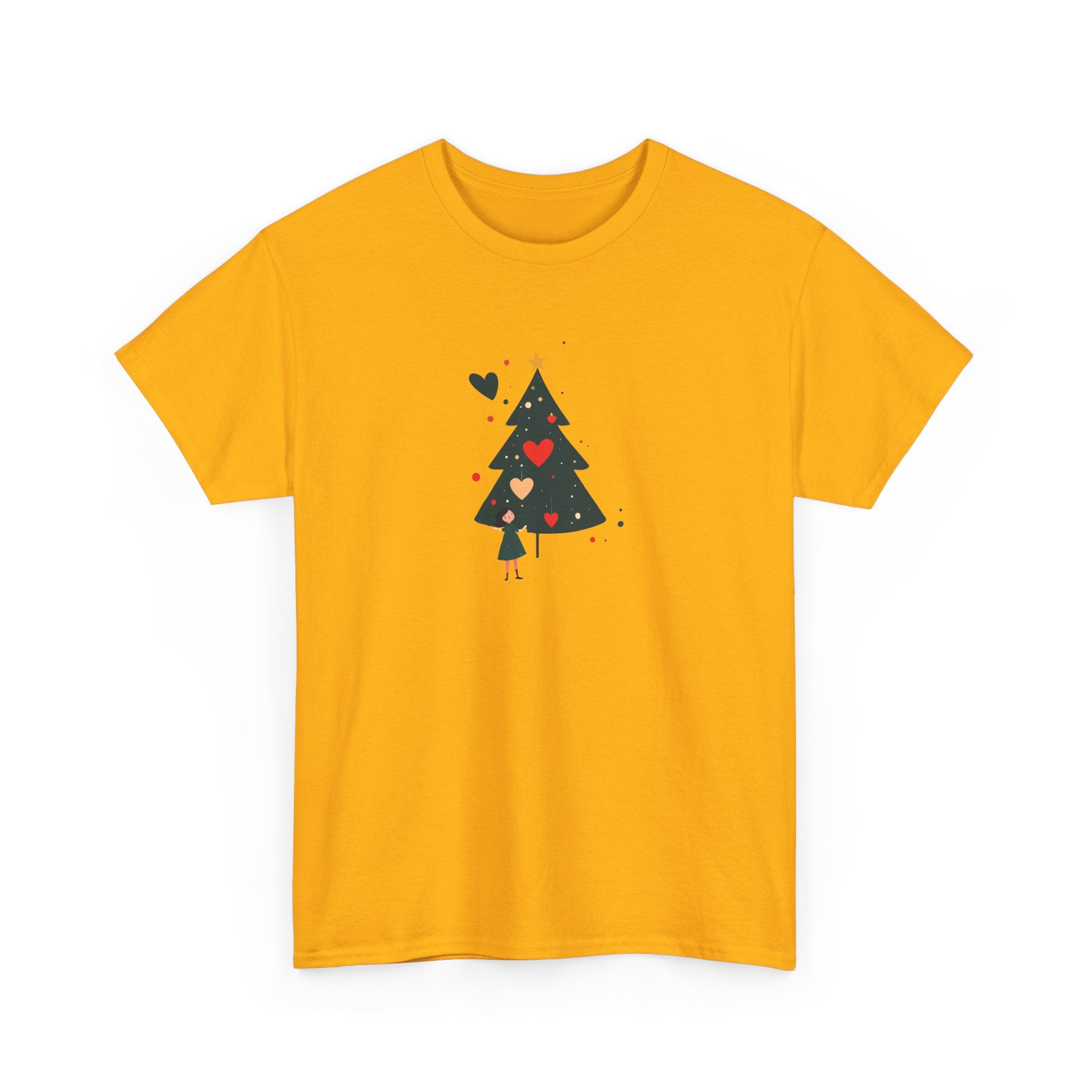 Christmas Tree Tee — Cute Heart Holiday T‑Shirt