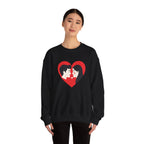 Valentine Couple Heart Crewneck Sweatshirt