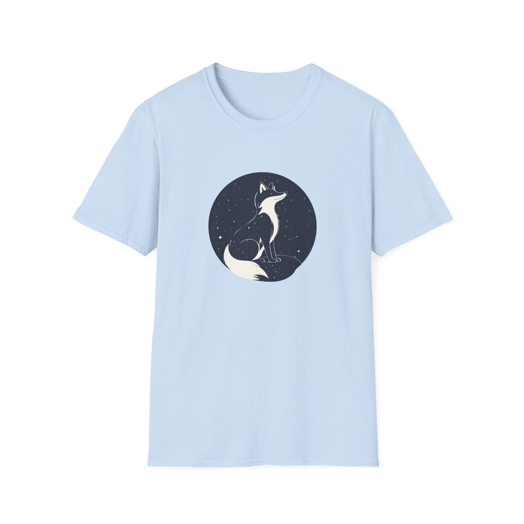 Fox Moon T‑Shirt Minimal Night Sky Fox Graphic Tee