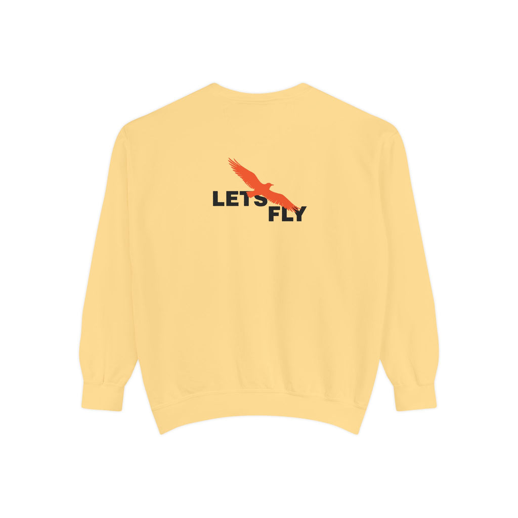 Let's Fly Sweatshirt — Graphic Bird Crewneck for Adventure Lovers