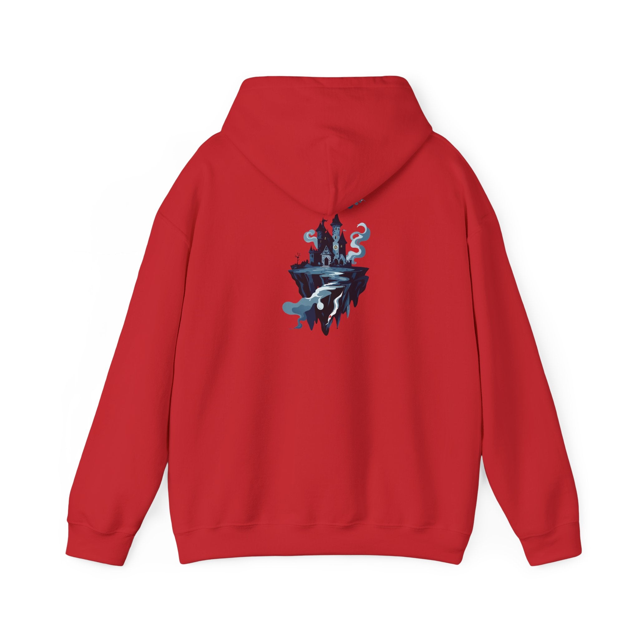 Castle Island Hoodie Floating Gothic Castle Graphic Hooded Sweatshirt