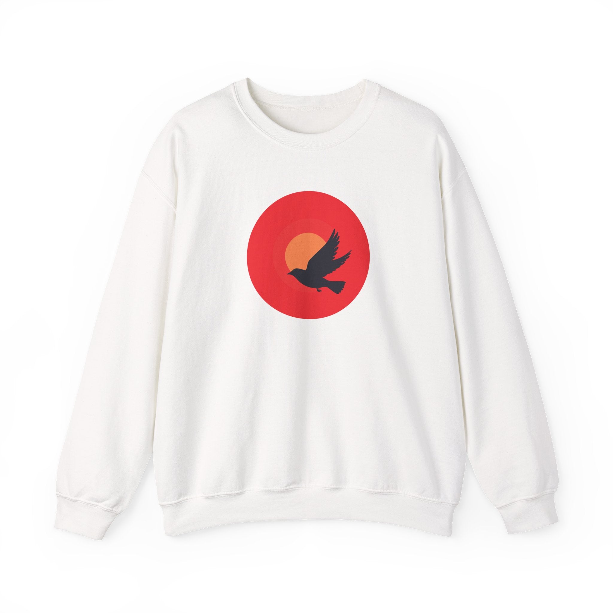 Copy of Bird silhouette sunset Sweatshirt | bird circle sunrise design