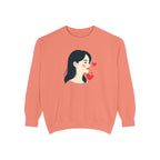 Heart Portrait Sweatshirt Artistic Dual-Face Love Graphic