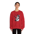 Corgi Playing Guitar Sweatshirt Cute Musical Dog Crewneck