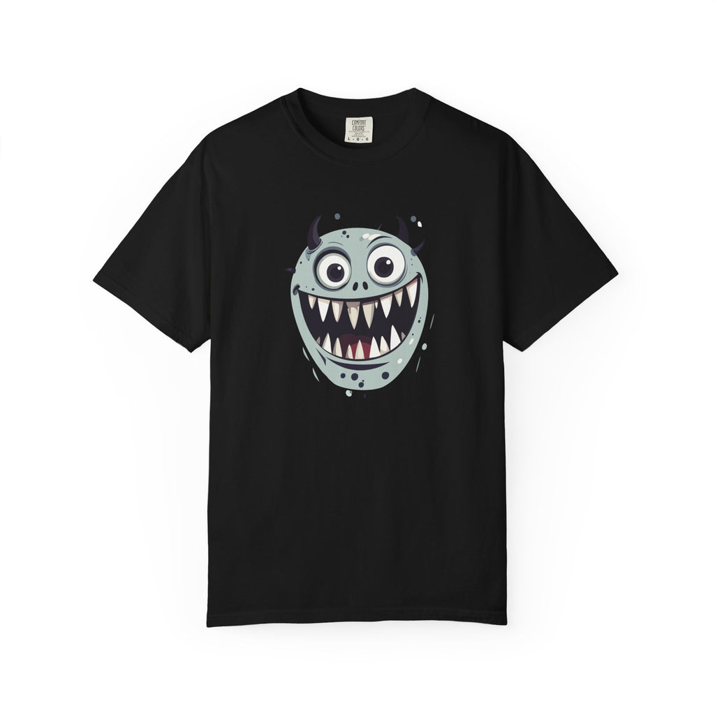 Monster Face T-Shirt Funny Creepy Grinning Monster Graphic Tee