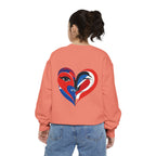 Heart Portrait Sweatshirt Artistic Dual-Face Love Graphic