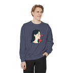 Heart Portrait Sweatshirt Artistic Dual-Face Love Graphic