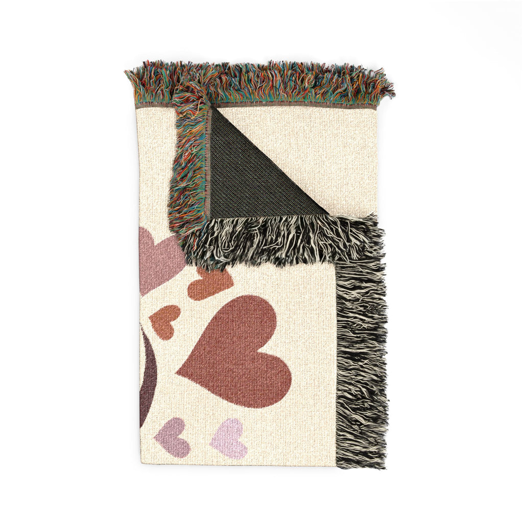 Heart Face Woven Blanket Cozy Decorative Throw for Valentine’s Gifts