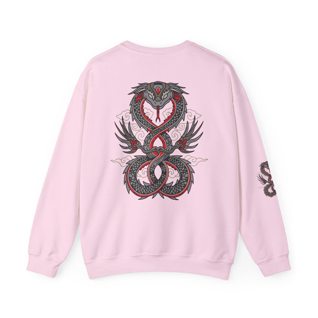 Dragon Ouroboros Crewneck Sweatshirt Gothic Snake Infinity Design