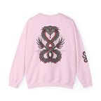 Dragon Ouroboros Crewneck Sweatshirt Gothic Snake Infinity Design
