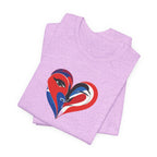Heart Portrait Tee Romantic Face Heart Graphic T‑Shirt