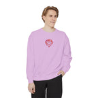 Heart Cluster Sweatshirt Small Red Heart Design Valentine's Day Casual Pullover