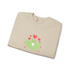 Valentine Succulent Crewneck Sweatshirt - Cute Heart Plant Graphic