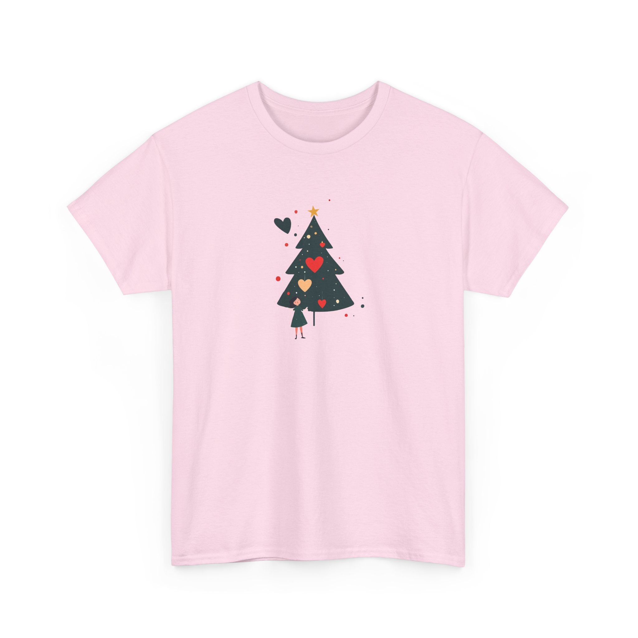 Christmas Tree Tee — Cute Heart Holiday T‑Shirt