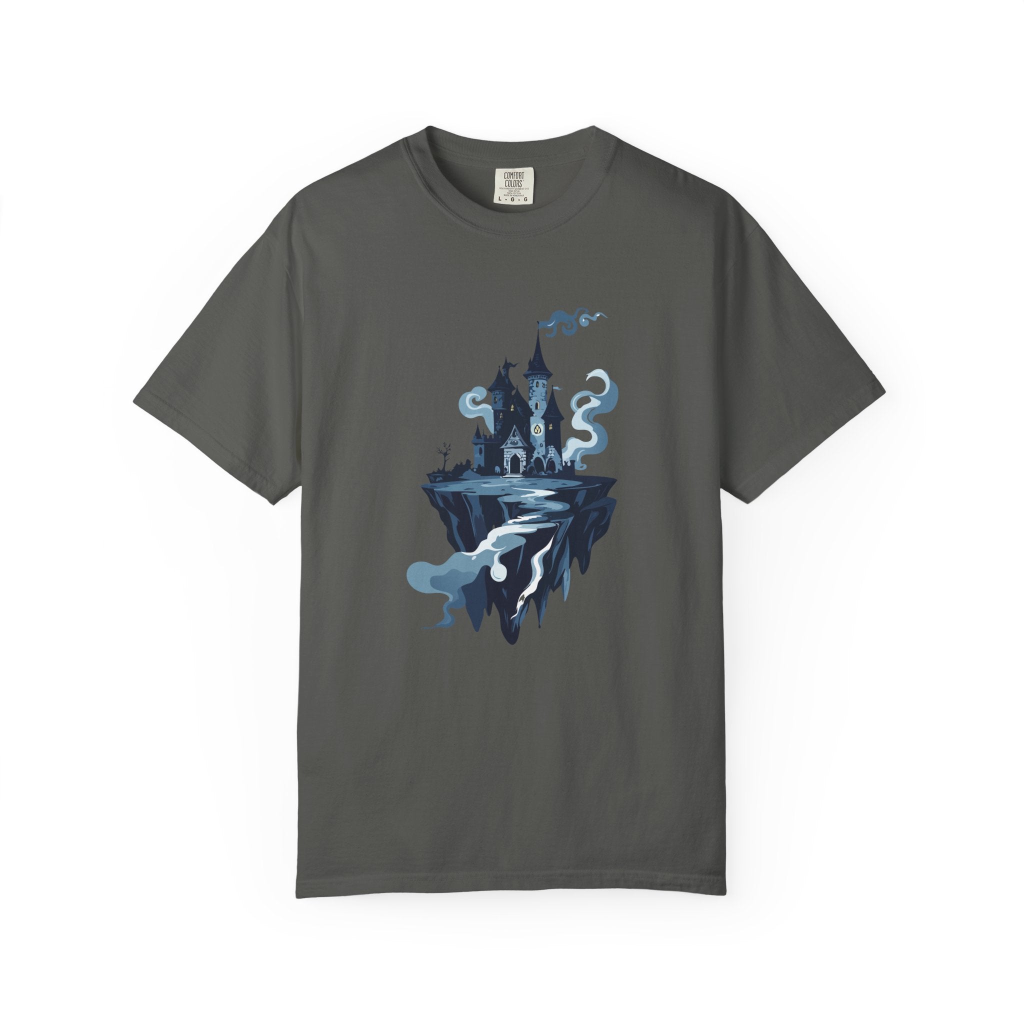 Floating Haunted Castle T‑Shirt Spooky Gothic Fantasy Tee