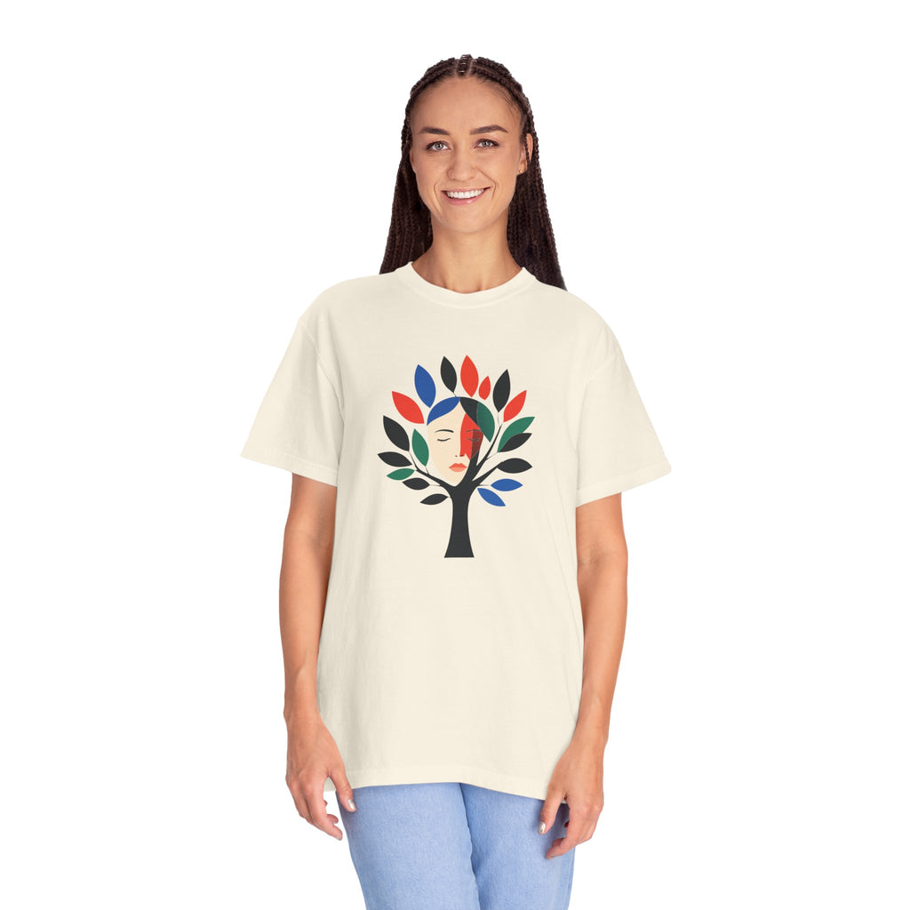 Tree of Faces T-Shirt Colorful Abstract Tree Graphic Tee