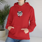 Embroidered Floral Butterfly Hoodie Monochrome Rose & Butterfly Graphic Sweatshirt