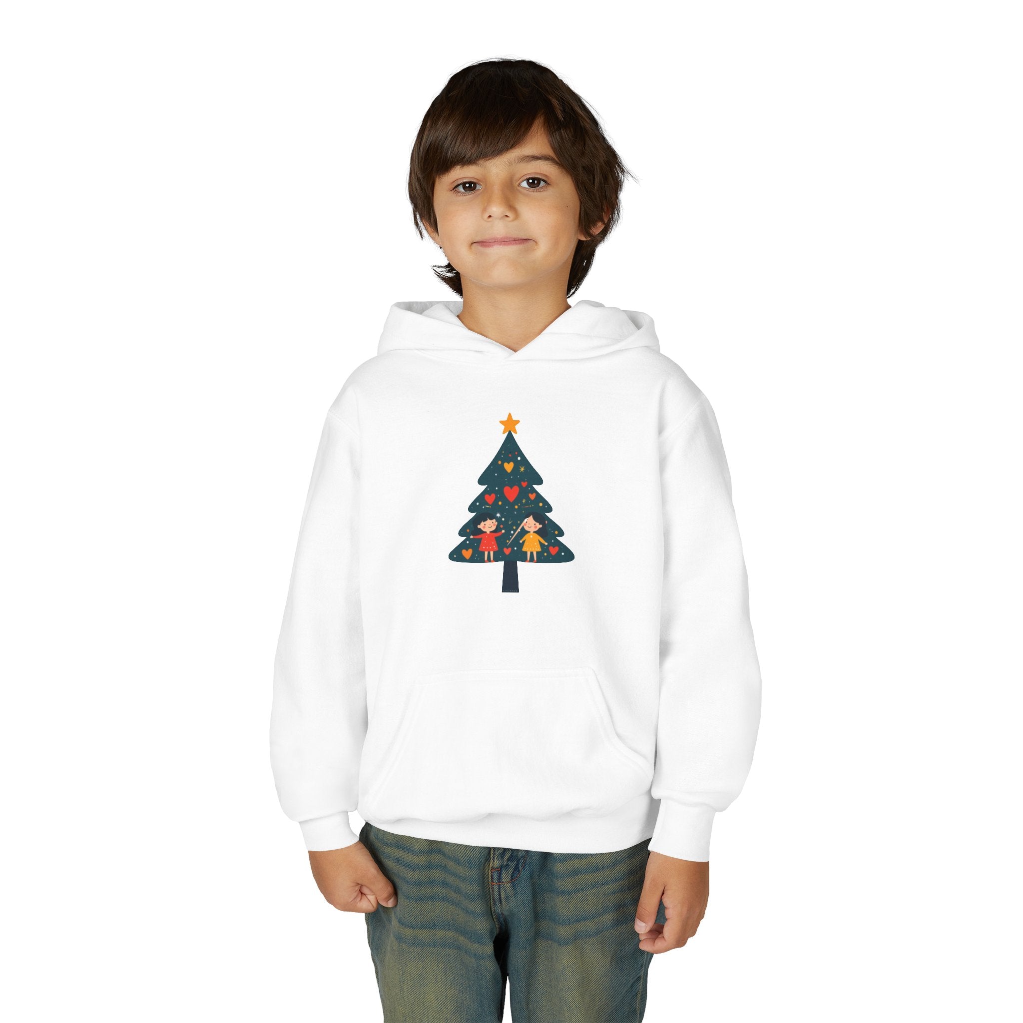 Youth Christmas Tree Hoodie – Cute Kids Holiday Tree Sweatshirt