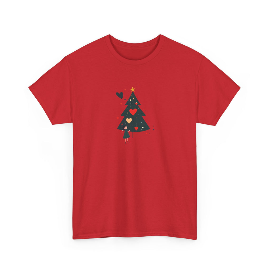 Christmas Tree Tee — Cute Heart Holiday T‑Shirt