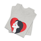 T-Shirt Retro Woman in Heart 'Love' Graphic Tee